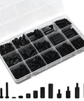 Nylon M3 Standoff And Fastener Kit With 600 Pieces Including Threaded Pillars Nuts Screws And Spacers In 6mm To 20mm in storage box