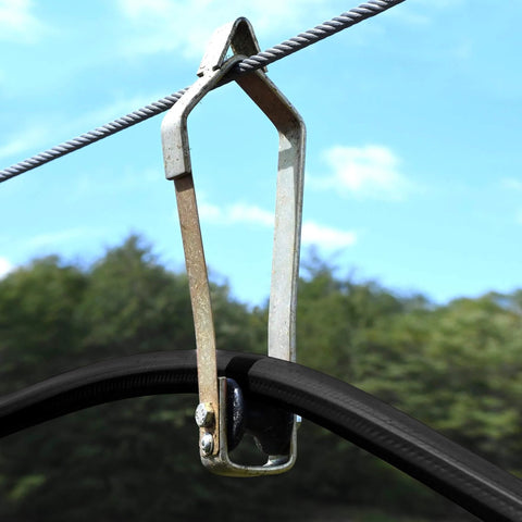 Cable Rollers - Easy Rider Stringing Block with Nylon Cable Rollers for Overlash Construction for Cables up to 1" Diameter, installed