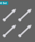 Four bolts from the 30 Piece M3x30mm Nylon PA66 Cross Round Head Bolts, Nuts, And Washers Assortment Kit for DIY Machine Assembly