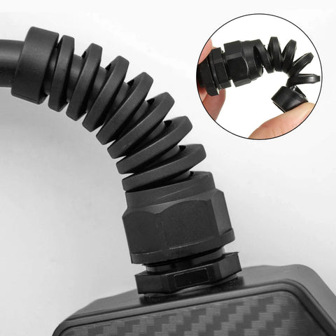 Nylon PG7 Cable Gland Waterproof With Strain Relief For 3mm To 6.5mm Wires, flexible structure and close-up view