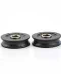 Pair of Nylon 6x26x7mm POM Moving Pulley With 626RS Bearing for doors and cabinets, ideal belt and cord guide in tight spaces.