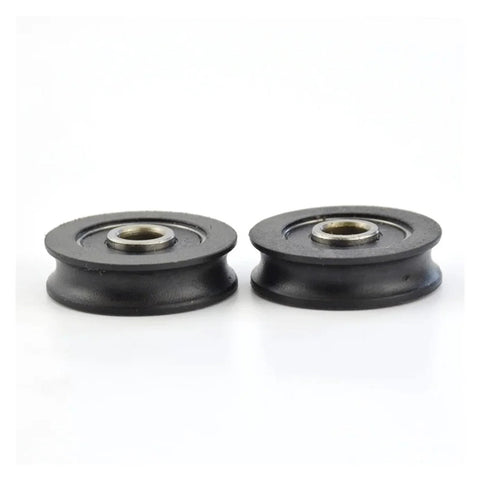 Pair of Nylon 6x26x7mm POM Moving Pulley With 626RS Bearing for doors and cabinets, ideal belt and cord guide in tight spaces.