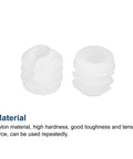 Nylon Pre Inserted Nuts Set For Furniture DIYers 11mm Outer Diameter 10.5mm Height M6 Internal Thread 24 Pcs white close-up