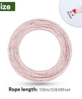 Recoil Starter Rope 3.0mm Diameter 100m Universal Engine Pull Cord showing coiled nylon rope with size detail inset.
