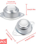 Two Six Pack Five Eighth Inch Nylon Roller Ball Transfer Bearing Casters With 360 Degree Swivel Wheels, showing dimensions.