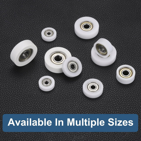 Variety of nylon pulleys including Five Pack 5x22x7 Mm 625ZZ Ball Bearing Guide Nylon Roller Bearings for furniture hardware