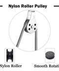 SUS316 Nylon Steel Rope Pulley System Wheel Outdoor Steel Pulley Smooth Cable Rigging Pulley Block Outdoor Suitable for 0.08 to 0.32 Inch Ropes 2Pcs.