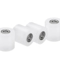 Nylon Roller Wheel Set With 686Z Bearings One Quarter Inch Bore One Inch Outer Diameter One Inch Length Four Pieces CNC Guiding Wheel Flat Belt Idler Pulley White For Conveyor And 3D Printer Projects