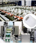 Nylon Roller Wheel Set With 686Z Bearings One Quarter Inch Bore One Inch Outer Diameter One Inch Length Four Pieces CNC Guiding Wheel Flat Belt Idler Pulley White For Conveyor And 3D Printer Projects shown in industrial setting and close-up view.