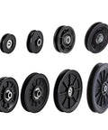 Nylon Round Rope Pulley For Fitness Equipment And Cable Machines Replacement Roller Low Friction Waterproof PA Pulley in multiple sizes