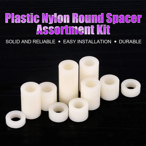 Nylon PA66 Spacer Standoff Kit 150 Pcs Non Conductive Round Spacers For M6 Screws 11mm Outer Diameter 6.2mm Inner Diameter Lengths