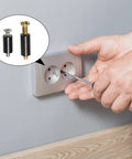 1000 Piece Nylon Round Spacers Kit for Electrical Outlets and Switches, installation with hand and tools visible
