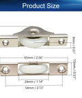5 Pieces Screen Door Rollers With 29mm Wheel Diameter Nylon Pulley And Stainless Steel Shell With Durable Electroplating Finish