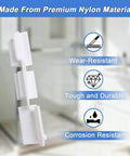 2 Pack Sliding Shower Door Bottom Guide Tracks White Nylon Sill Replacement For Glass Sliding Shower Doors Reduces Noise And Wobble