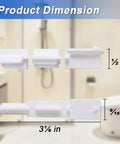 2 Pack Sliding Shower Door Bottom Guide Tracks White Nylon Sill Replacement dimensions shown with measurements in bathroom setting.