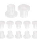 Flanged Nylon Sleeve Bearings 5mm Bore 6.6mm OD 8.1mm Length White Self Lubricating Bushings With 10.3mm Flange Diameter Pack of 12