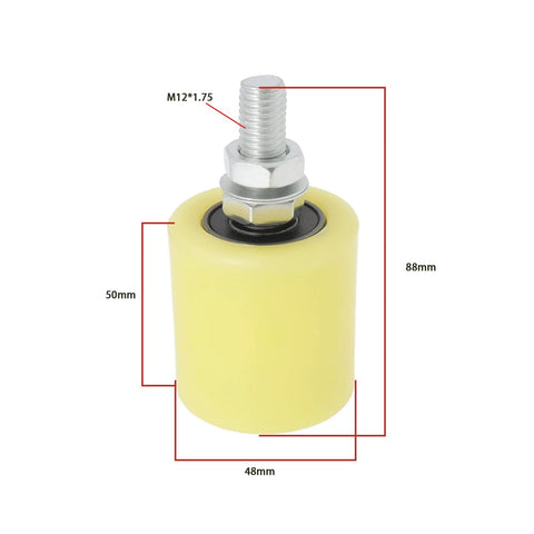 4 Pcs Nylon Slide Gate Guide Rollers With 6201 Bearing For Electric And Sliding Doors Adjustable 48mm Wheel Diameter