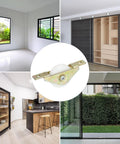 30mm Nylon Sliding Door Pulley Wheel Set 4 Pcs Furniture Roller with 5mm Hole Spacing for Screen Doors Wardrobe Cupboard Closet