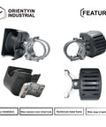 Nylon Sliding Gate Rollers With Covers For Cantilever Gates Heavy Duty Slide Gate Roller System, front and side views