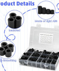 M6 M8 Nylon Spacer Set 300 Piece Round Standoff Assortment Kit for PCB and electronics projects in plastic storage case