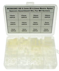 Nylon Round Spacers Kit for M4 Screws Unthreaded Standoffs White 6.3mm Outer Diameter 4.2mm Inner Diameter 240 Pcs in case
