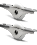 Two Pack 23mm Diameter Screen Door Rollers Nylon Wheel With Stainless Steel Shell Electroplating Finish For Garage Screen Doors