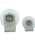 Front view of two Pulley,Pulley Wheel, Heavy Duty Nylon Sliding Track Roller,Directional Pulley,304 Stainless Steel Bearing for industrial use.