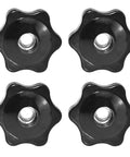 4 Pack 1/4-20 Nylon Star Knob Handles For Secure Clamping With Galvanized Steel Core Six Star Ergonomic Design, top view