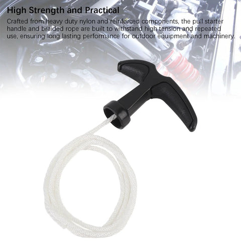 Heavy Duty Nylon Starter Rope And Handle With Comfortable Grip For 2 Stroke Engines, 970mm braided cord, ergonomic handle