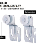 5 Pcs Sliding Closet Door Roller Kit with nylon and carbon steel components, fits 3/4 to 1-3/8 inch thick doors, shown in detail.