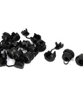 Pack of 50 Strain Relief Bushing Grommet for Round Cables, Black Nylon 18x15mm, Fits 7.6mm Wire Diameter, Model 6N-4