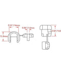 Diagram of Strain Relief Bushing Grommet for Round Cables, Black Nylon 18x15mm, Fits 7.6mm Wire Diameter, Cable Protection Sleeve, side view.