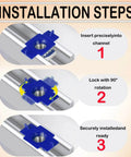 Installation steps for durable zinc-plated nylon strut channel nuts with twist tab for quick, secure channel support