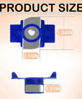 Durable zinc-plated nylon strut channel nuts with twist tab for quick, secure channel support, size dimensions shown.