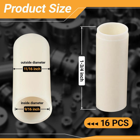 Nylon Trailer Leaf Spring Bushings 16 Pack 9 16 Inch ID To 1 3 4 Inch Length Replacement For Towing Trailers Easy Install
