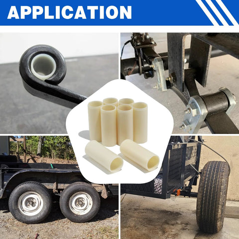 8 Pack Nylon Trailer Leaf Spring Bushings 9 16 Inch ID By 1 3 4 Inch Length Replacement 722106 Universal Bushing Kit application