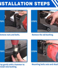 Installation steps for 8 Pack Nylon Trailer Leaf Spring Bushings 9 16 Inch ID By 1 3 4 Inch Length Replacement 722106