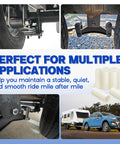 8 Pack Nylon Trailer Leaf Spring Bushings 722106 Replacement Kit for Trailer Double Eye Springs and Equalizers shown in use