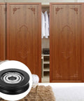 Nylon U Groove Sliding Door Pulley Wheel 1.18 Inch Low Noise Barn Door Rollers for cabinet window and shower door hardware