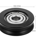 Nylon U Groove Sliding Door Pulley Wheel 1.18 Inch Low Noise Barn Door Rollers for cabinet window and shower door hardware