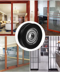 Nylon U Groove Sliding Door Pulley Wheel 1.18 Inch Low Noise Barn Door Rollers in various door installations for residential and commercial use