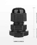 Rugged Waterproof Adjustable Cable Glands 3 To 6.5 Mm Nylon With Gaskets And Seals Quarter Inch NPT Waterproof Joiners side view