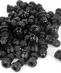 Rugged Waterproof Adjustable Cable Glands 3 To 6.5 Mm Nylon With Gaskets And Seals Quarter Inch NPT Waterproof Joiners for indoor outdoor use pack of 50 Beefy Build.