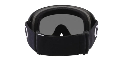 Back view of O Frame 2.0 Pro M Matte Black Goggles with HDO Optics and mid size fit, black strap, and foam padding.