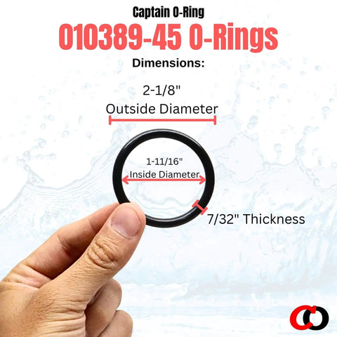 Replacement Plunger O Rings For Three Tier Sink Drains Easy Install Fits 3 Inch And Three Point Five Inch Twist Waste Valves Compatible With Part Number 010389 045 Rubber Stopper O Ring Set Four Pack, showing dimensions on hand