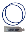 O Ring Two Pack With Lubricant For Hayward Outlet Elbow No Fuss Fit For Micro Clear Pro Grid DE Filters Swim Clear And HCF Cartridge Filters Plus Aladdin O Ring Fitments For Pentair Sta Rite American, showing two blue O-Rings and a packet of silicone grease.