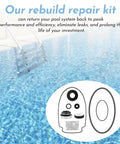 All In One O Ring Rebuild Kit For WhisperFlo And IntelliFlo Pool Pumps With Seal Gasket Set Drain Plug Lid Diffuser O Rings Impeller Gasket PS 1000 Shaft Seal Fits Pumps Built 2008 Onward and pool water background