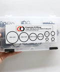 O Ring Seal Kit For Hydraulic ORS ORFS Flat Face Fittings With Buna 90 Durometer O Rings Includes Eight Sizes From Quarter Inch To One And A Half Inch For Flat Face Seals BN90 180 Piece Set