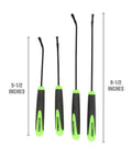 O Ring And Seal Removal Pick Set With Short And Long Spoon Picks, Pro Grade Contoured Automotive Tools For Seals, Bushings, Hoses And O Rings, Engine Bay Friendly Handle Design, Includes 5.5 Inch And 8.5 Inch Curved Picks For Tight Spaces