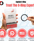 Replacement Plunger O Rings For Three Tier Sink Drains Easy Install Fits 3 Inch And Three Point Five Inch Twist Waste Valves, four pack in package